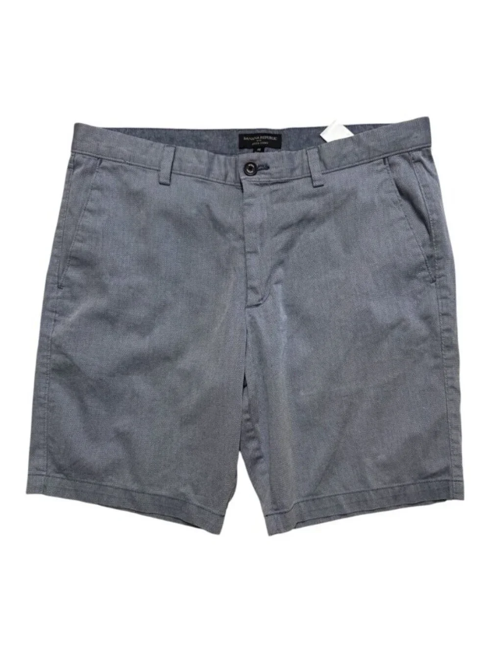 Banana Republic Aiden Shorts Mens 36 Blue Chino Stretch 9” Inseam